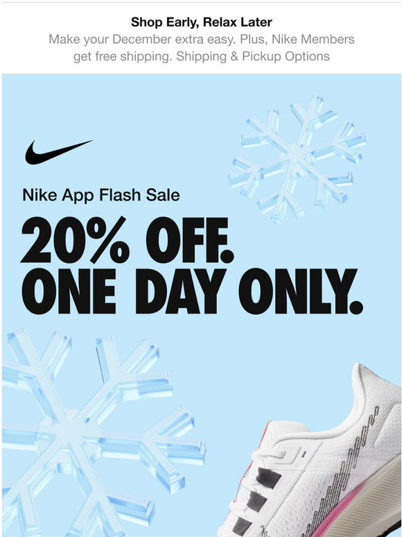Nike plus +: 20% offone day only | Milled
