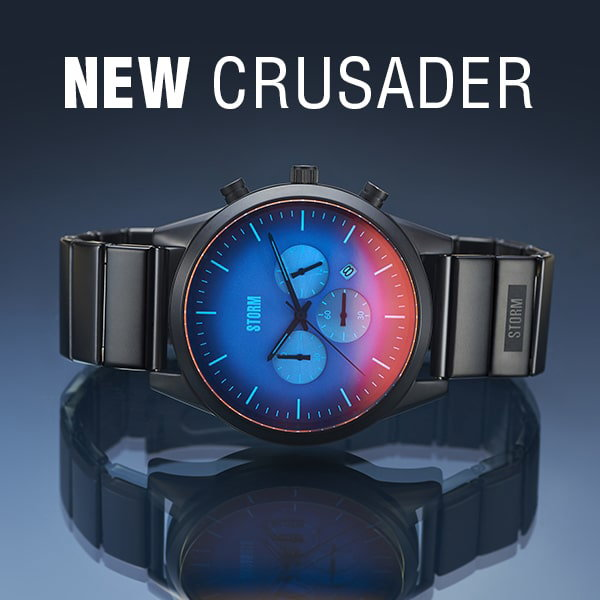 Vestal Crusader Watch in Clear/Gold/Black