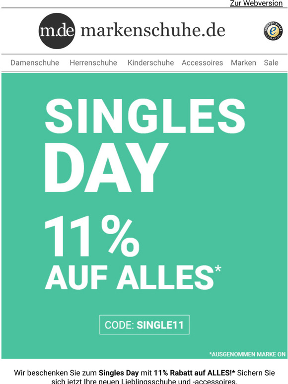 Singles Day  11% auf alles*