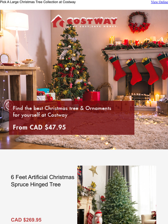 Start EarlyChoose A Perfect Christmas Tree & Decor Never Miss Costway Black Friday Pre-Heat