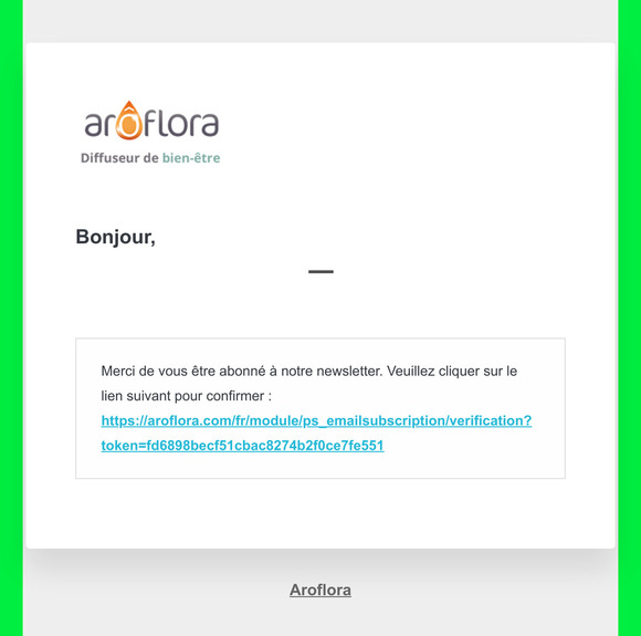 [Aroflora] E-mail de vrification