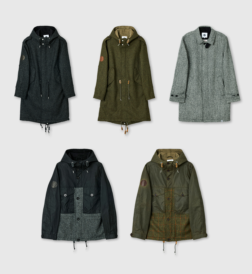 pretty green harris tweed parka