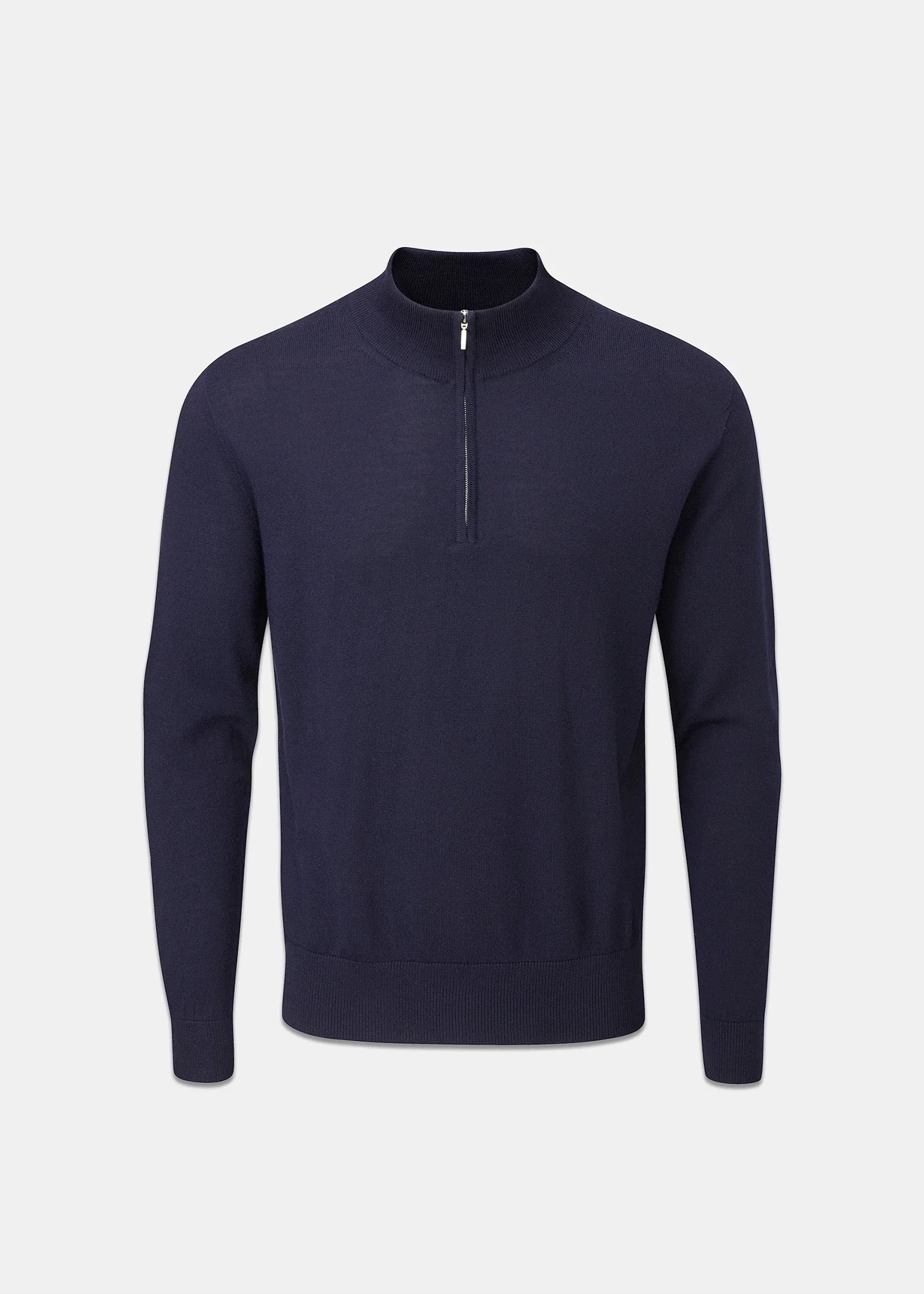 Image of Gloverall Mens Zip Neck Jumper Navy