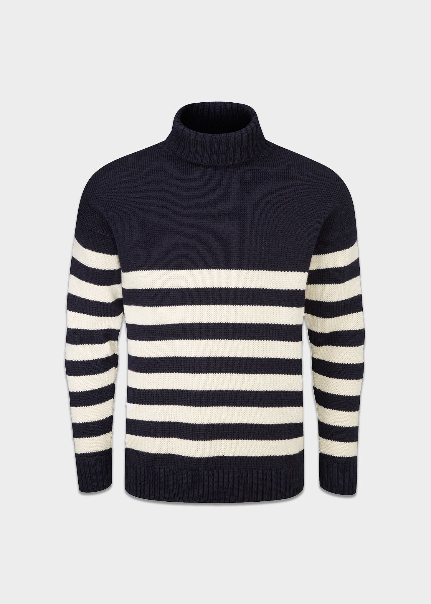 Image of Gloverall Breton Submariner Jumper Navy Ecru