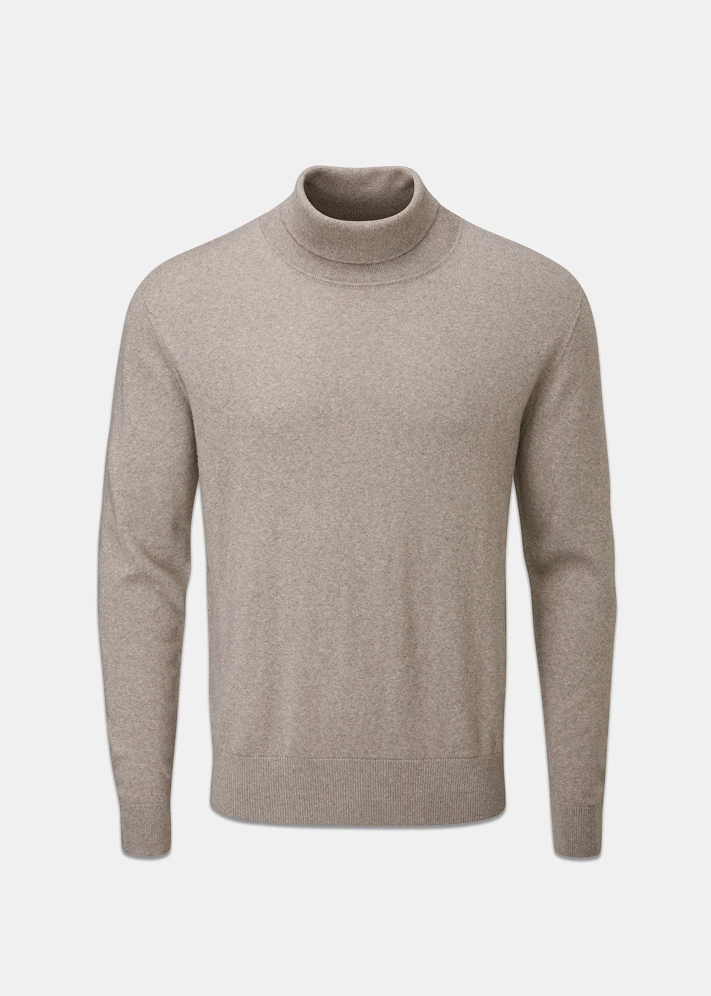 Image of Gloverall Mens Roll Neck Jumper Natural