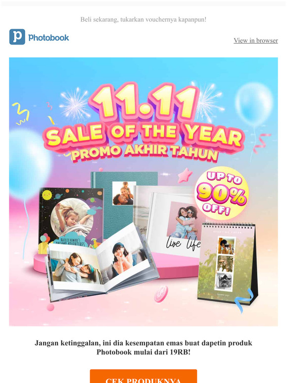 11.11 Sale | 4 Jam Terakhir: Dapetin Photobook cuma 19 rb 