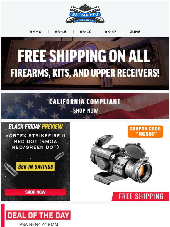 Palmetto State Armory Black Friday Preview Deal Vortex Strikefire