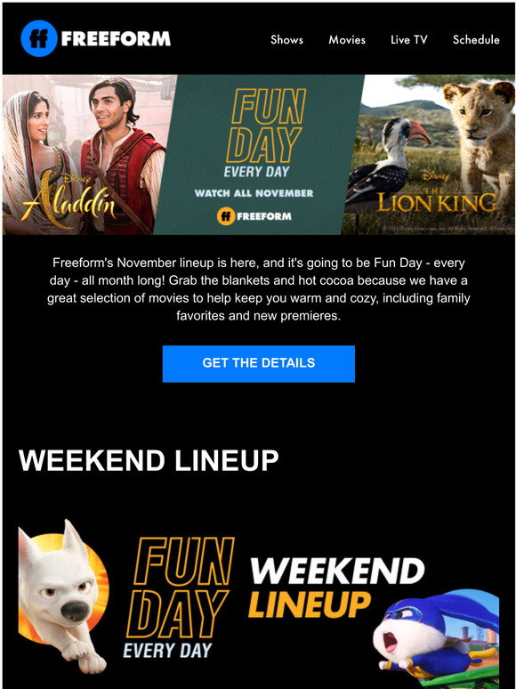 Disney Cruise Line: Watch Feel-Good Movies All November on Freeform ...