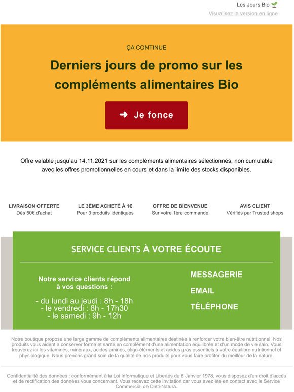 Profitez encore de promo sur une slection de produits bio