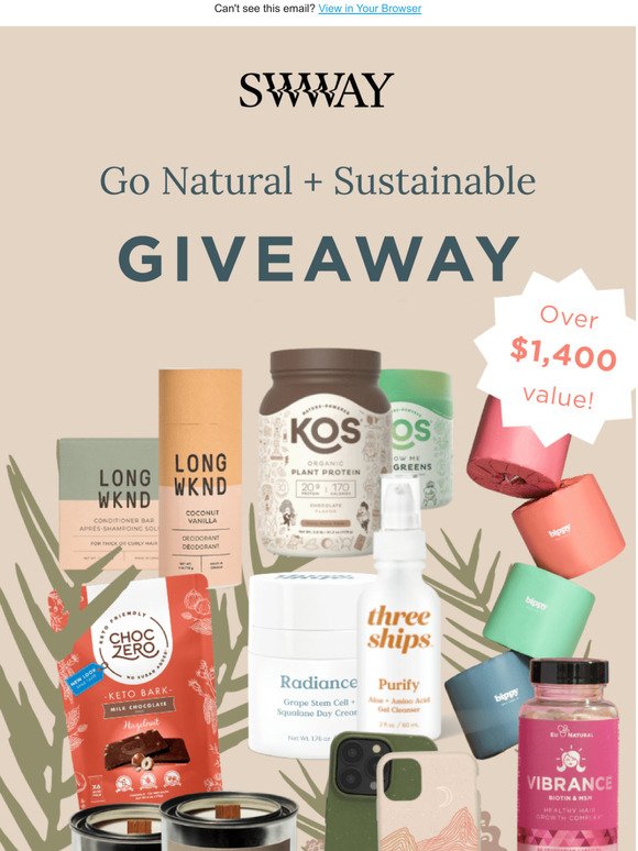 Go Natural + Sustainable GIVEAWAY (!!!)