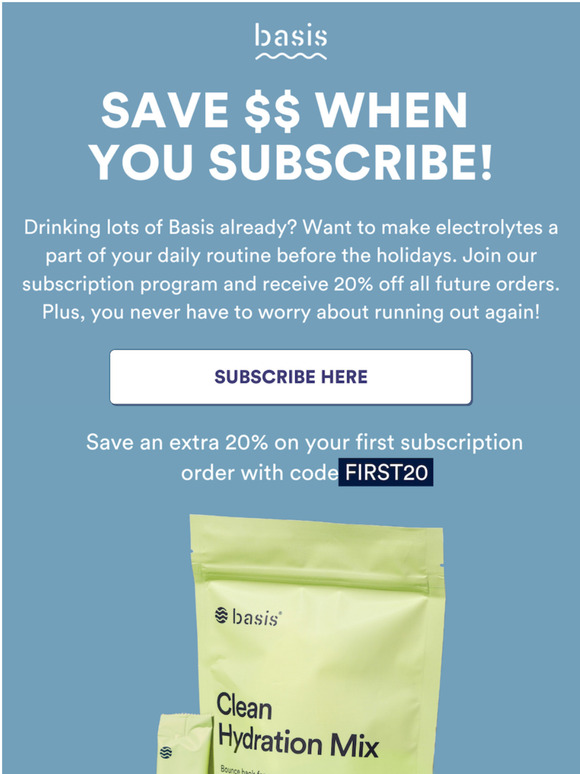 Subscribe for the Holidays and Save