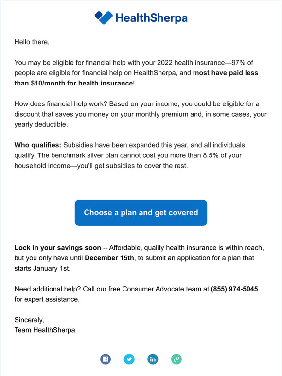 Your potential health insurance savings