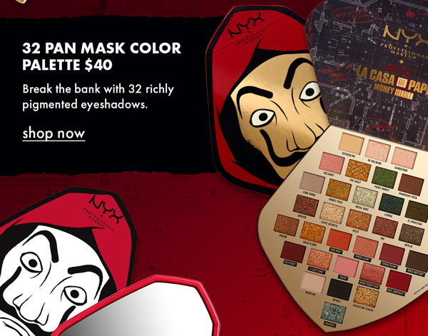 NYX Money Heist 32 PAn Mask Color Palette $40
