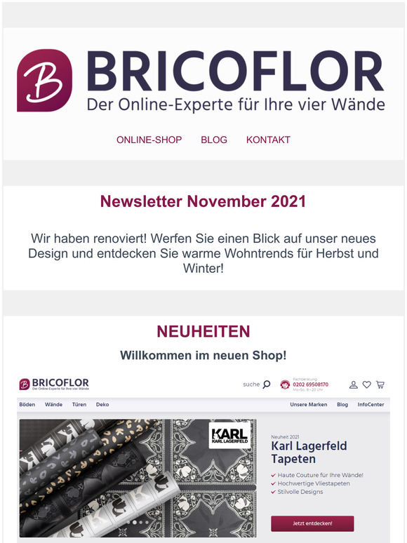 BRICOFLOR im neuen Design  Wohntrends frs Winter-Wunderland!