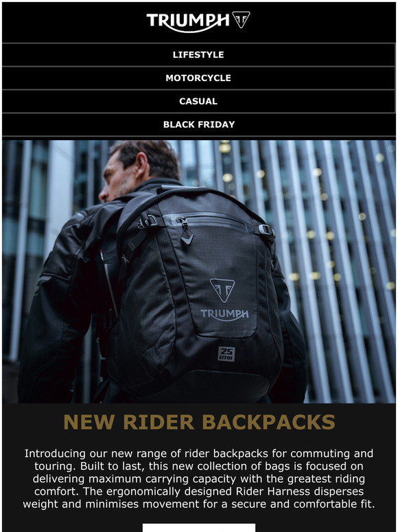 TRIUMPH  リュック　黒 35L ADVENTURE TOURER BAG