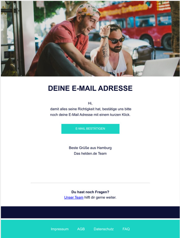Fast fertig - Bitte besttige noch Deine E-mail Adresse