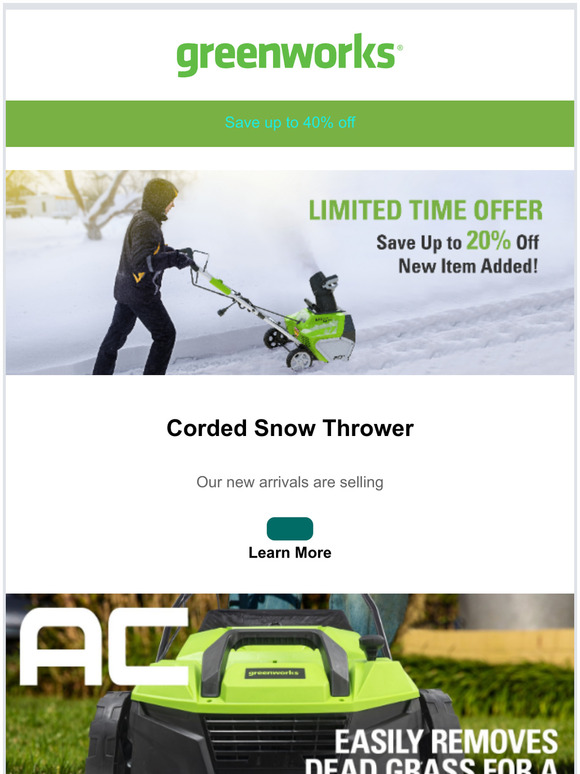 Greenworks New Arrivals