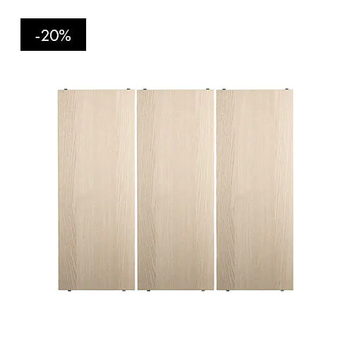 String Hyllplan 78x20 cm 3-pack, Ask