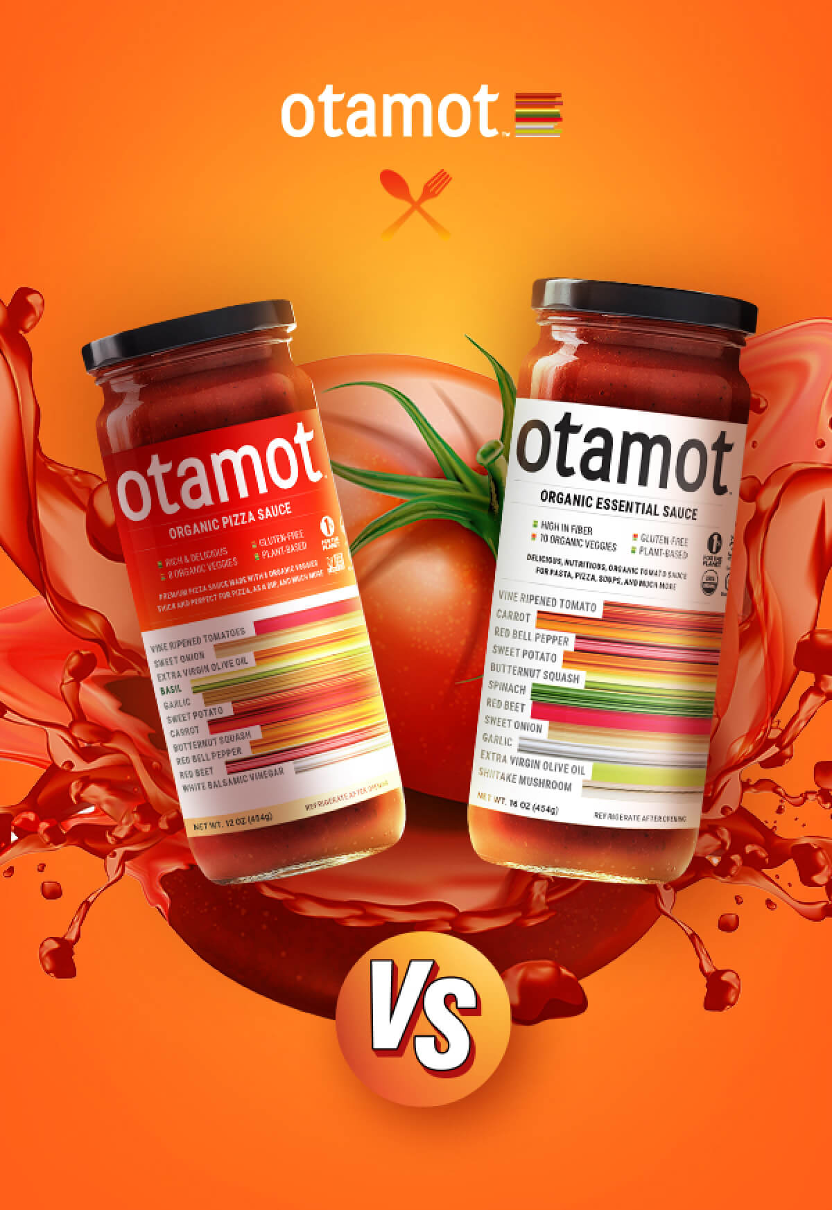 Organic Mixed Sauce 4-Pack with Pizza Sauce - Otamot Foods