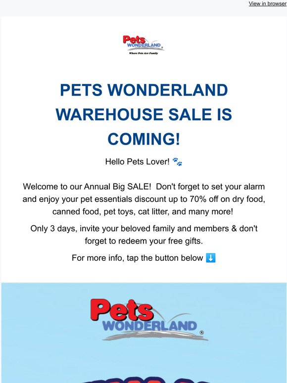 WAREHOUSE SALE 24-28 Nov 2021!!