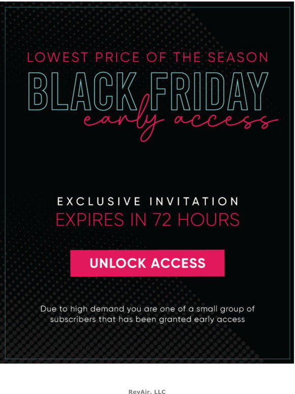 RevAir Black Friday Early Access [Exclusive Invitation] Milled