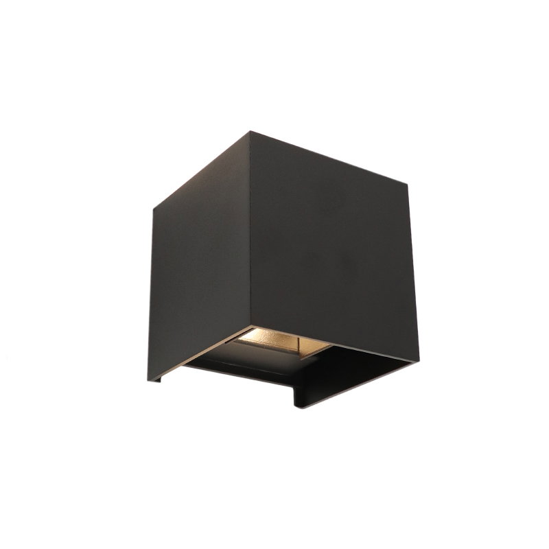 Image of Zwarte up-down wandlamp Dion, 6w, warm wit, lichtstraal instelbaar, IP65