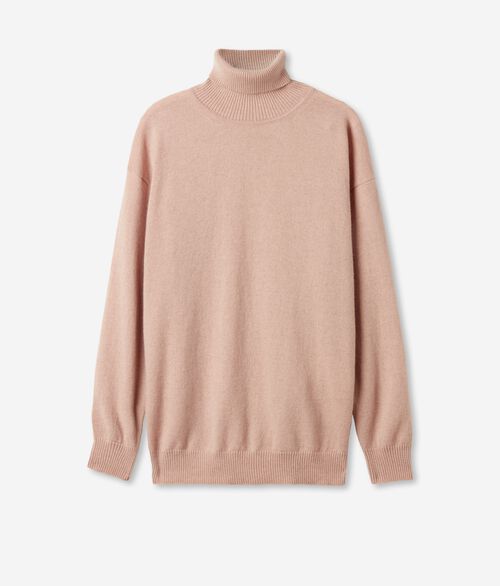 Ultrasoft Cashmere Turtleneck Sweater with Balloon Sleeves