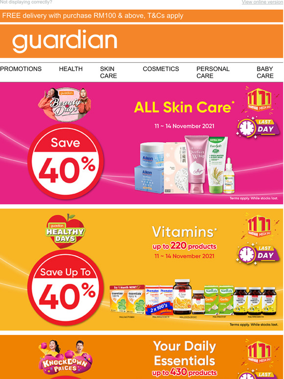 Guardian Cps Send Hari Raya Gifts To Your Loved Ones And Save Up To 50 With Extra Rm15 Off Voucher Free Gift Milled