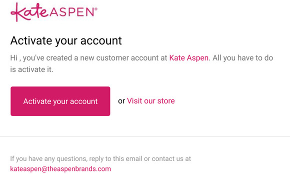 Customer account activation