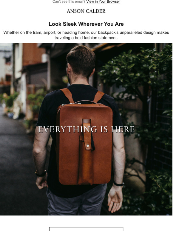 Anson Calder What you carry on your back matters... Milled