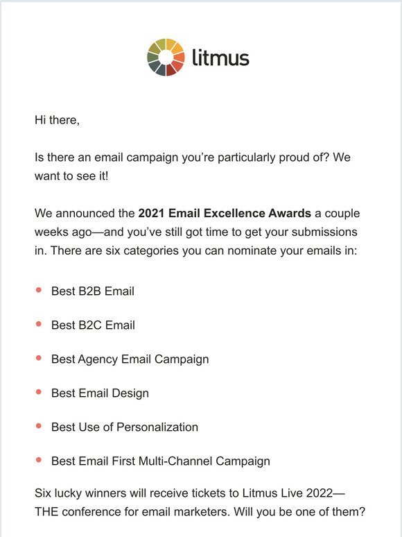 Share your most award-worthy emails for a chance to win