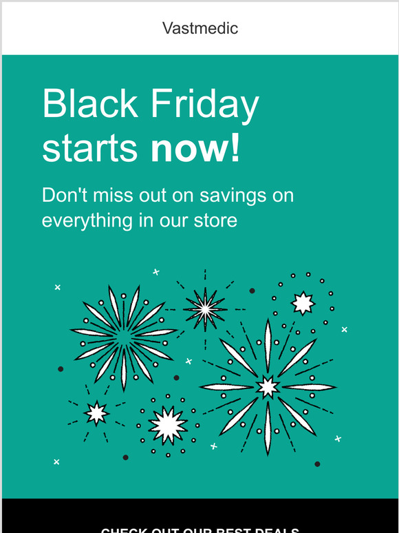 VASTMEDIC Black Friday Starts NOW (Annual Maximum Discount) !!!