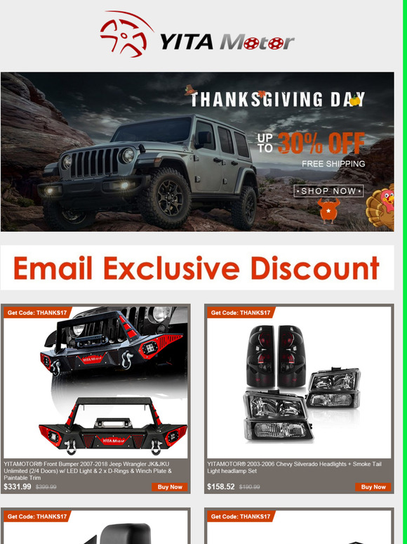 Celebrate Thanksgiving, Save Up To 30% OFF