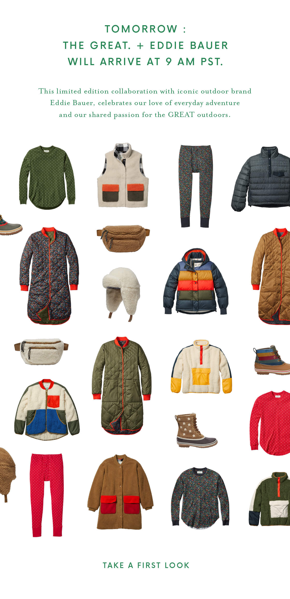 The Great: Coming Tomorrow: THE GREAT. + Eddie Bauer Collaboration 