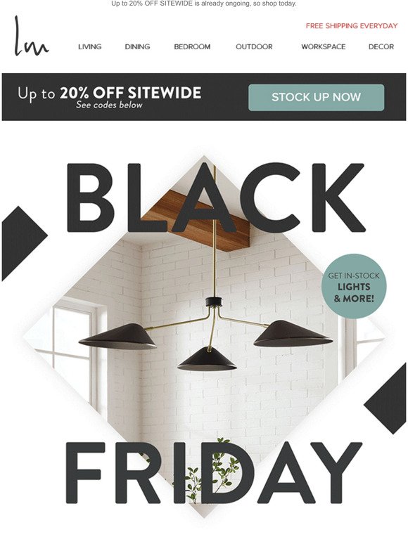 Enjoy Our Black Friday Deals NOW! In-Stock: Great Lighting & More 