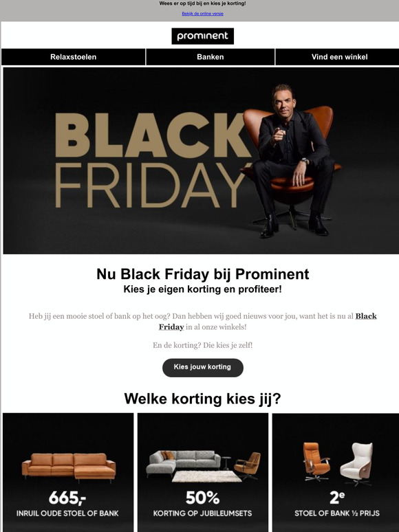 Black Friday bij Prominent is gestart!
