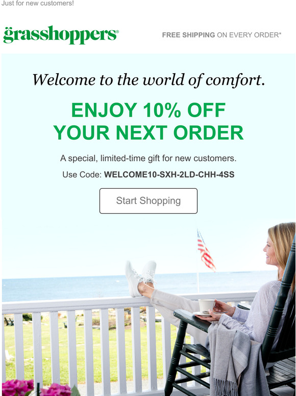 Get comfortable with us with 10% off.