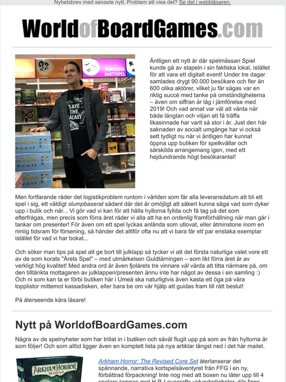 Vlkomnade, efterlngtade event - WorldofBoardGames.com