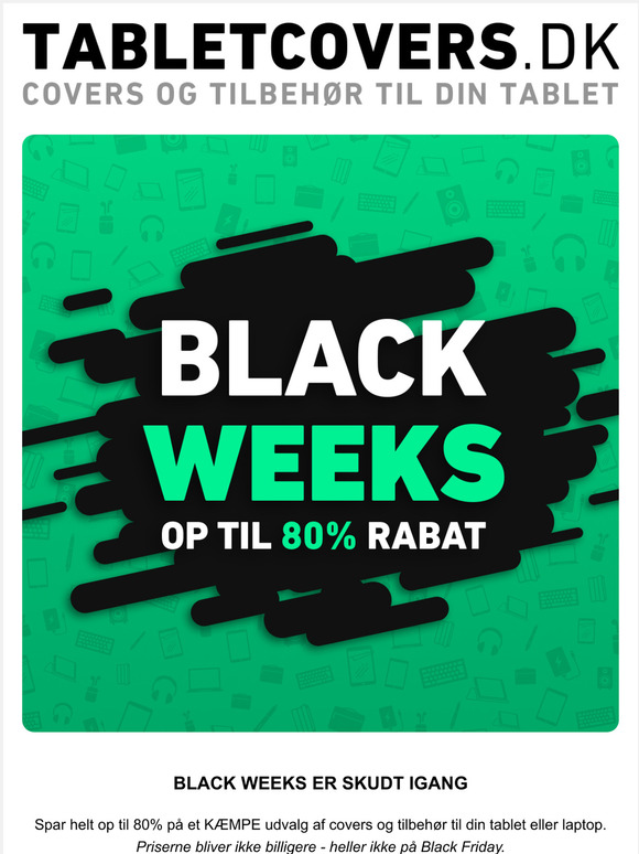 BLACK WEEKS er skudt i gang hos TABLETCOVERS.DK