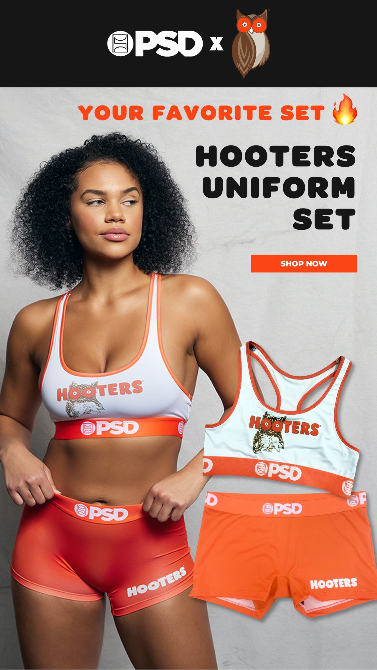 Another PSD x Hooters collab just dropped 🔥 And this time it also