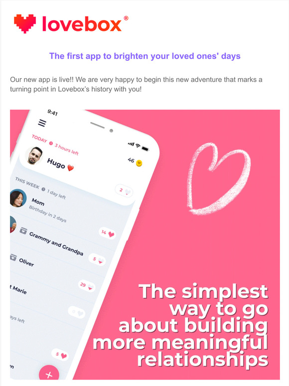 The new app is live!! Lets brighten the days of ALL your loved ones