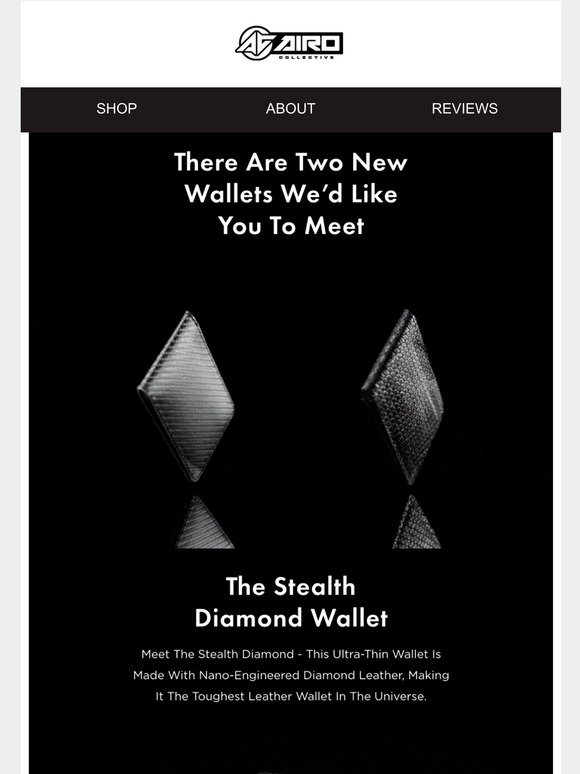 NEW: Stealth Carbon and Diamond Wallets
