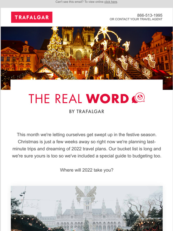 Last Minute Travel Christmas 2022 Trafalgar Cj: All We Want For Christmas Is To Travel | Milled