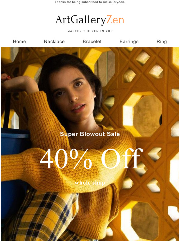 Get 40% Off over 2 items | Buy 3 Get 1 earrings Free