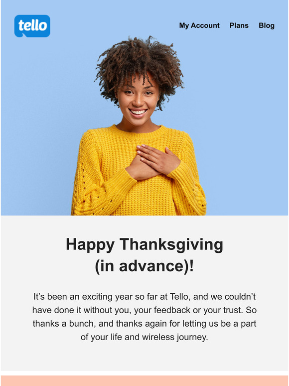 Thankful for you!