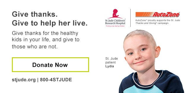 Give thanks. Give to help her live. | Donate Now | St. Jude patient Lydia