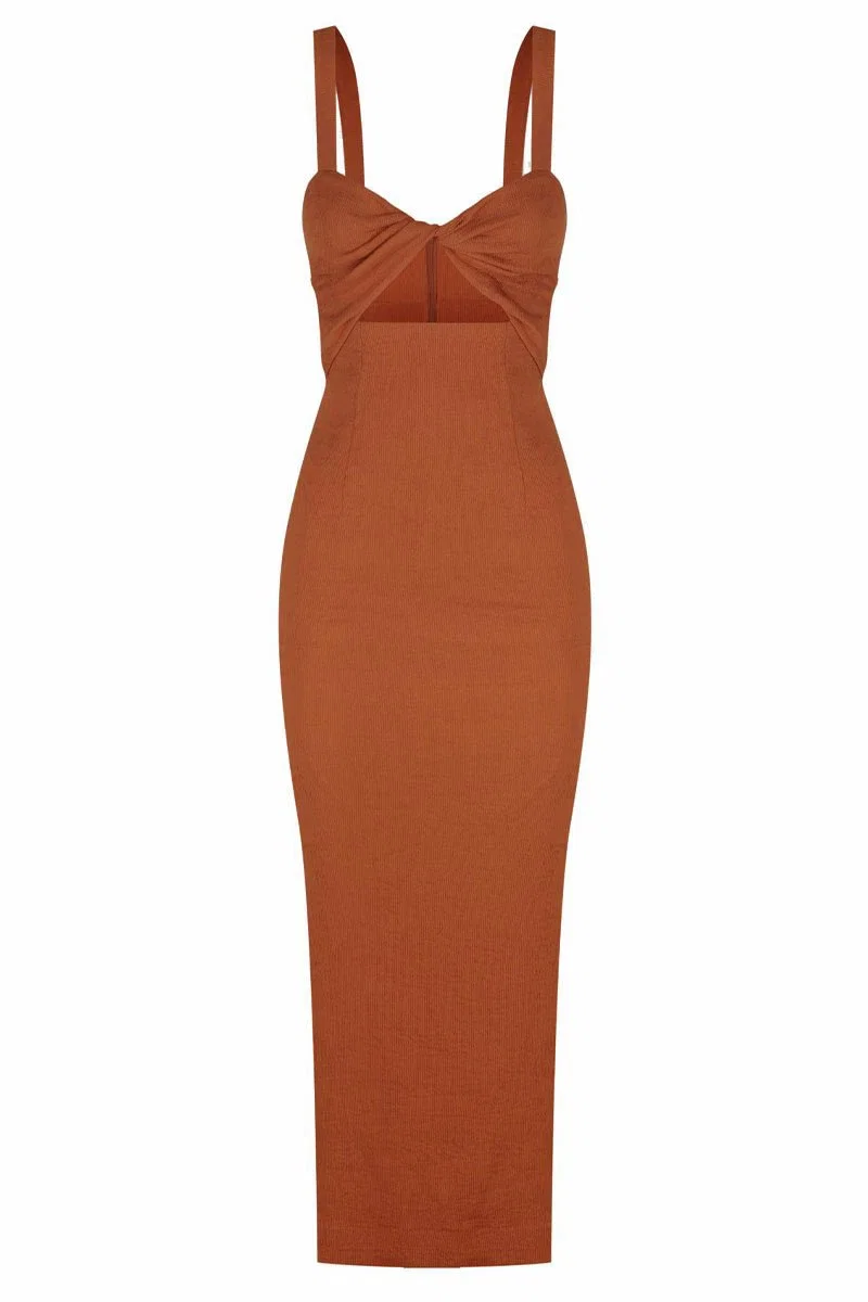 slim fit dress slacks Otis Plunged Fitted Maxi Dress | Ivory | Dresses
