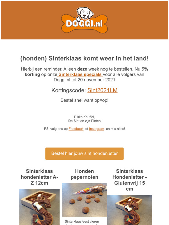 Sinterklaas letter voor jouw hond! - Doggi.nl