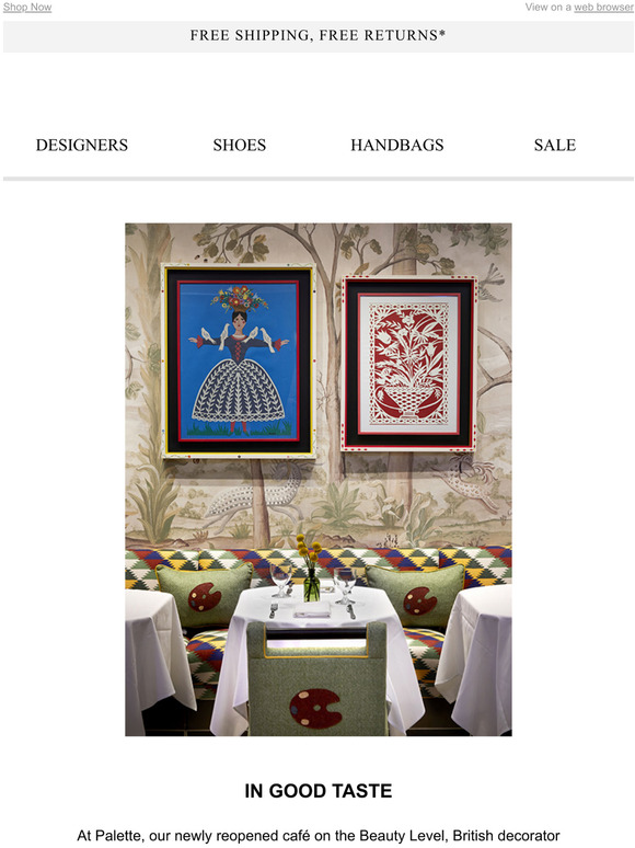 Bergdorf Goodman Kit Kemp's Whimsical Redesign of Palette Milled