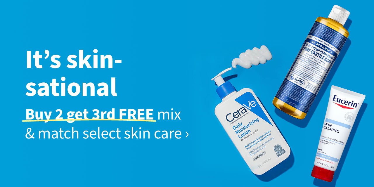It's skin-sational. Buy 2 get 3rd FREE mix & match select skin care